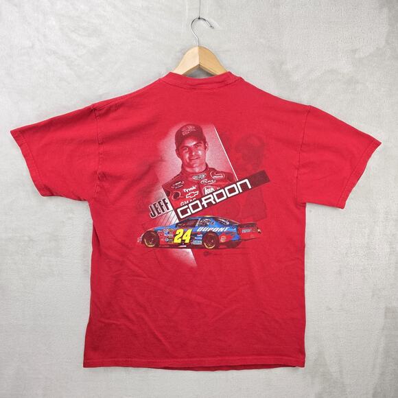 Vintage Jeff Gordon Winners Circle Mens Shirt Red Double Sided NASCAR Racing #24 - Picture 8 of 13